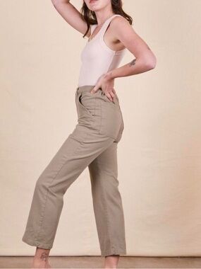 Big Bud Press Khaki Cropped Straight-Leg Pants